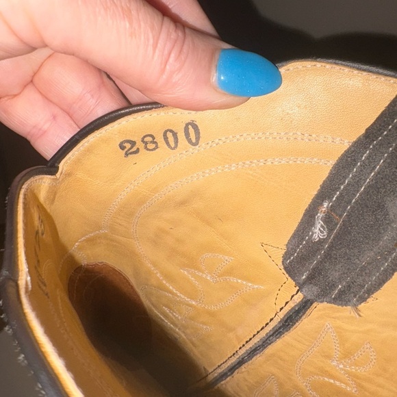 Rios of Mercedes Men's Cowboy Boots Grey Suede Leather size 8 Western - Picture 9 of 10